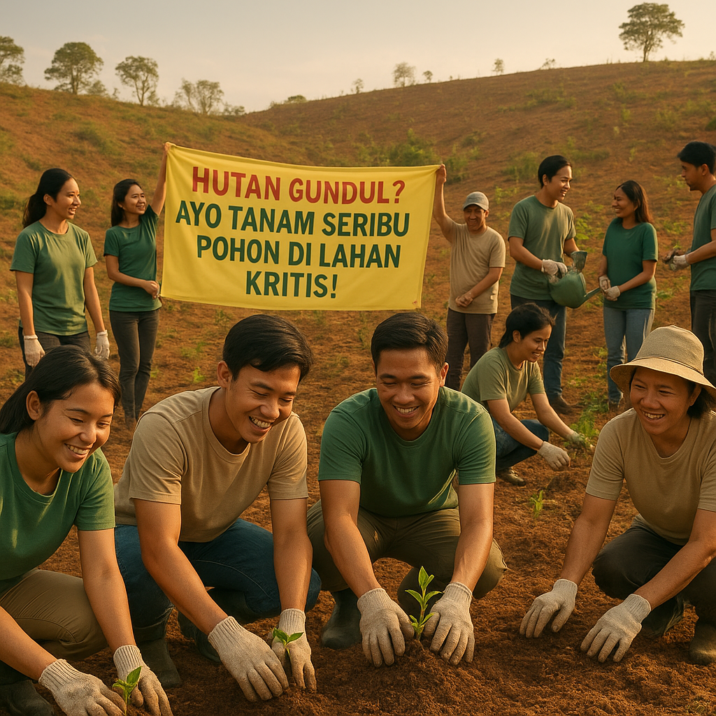 Hutan Gundul? Ayo Tanam Seribu Pohon di Lahan Kritis!