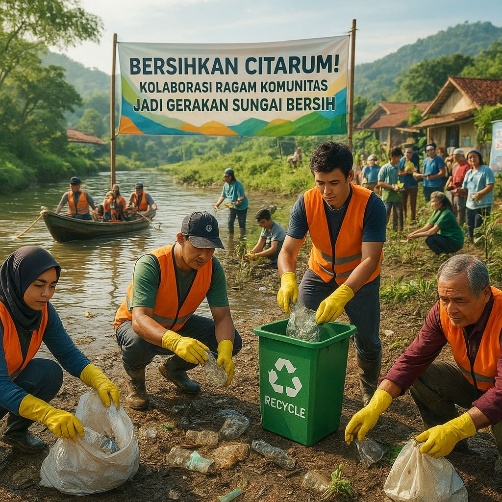 Bersihkan Citarum! Kolaborasi Ragam Komunitas Jadi Gerakan Sungai Bersih