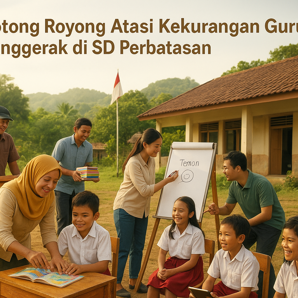 Gotong Royong Atasi Kekurangan Guru Penggerak di SD Perbatasan