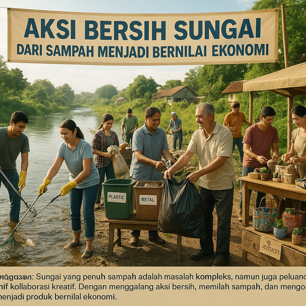 Aksi Bersih Sungai: Dari Sampah Menjadi Bernilai Ekonomi