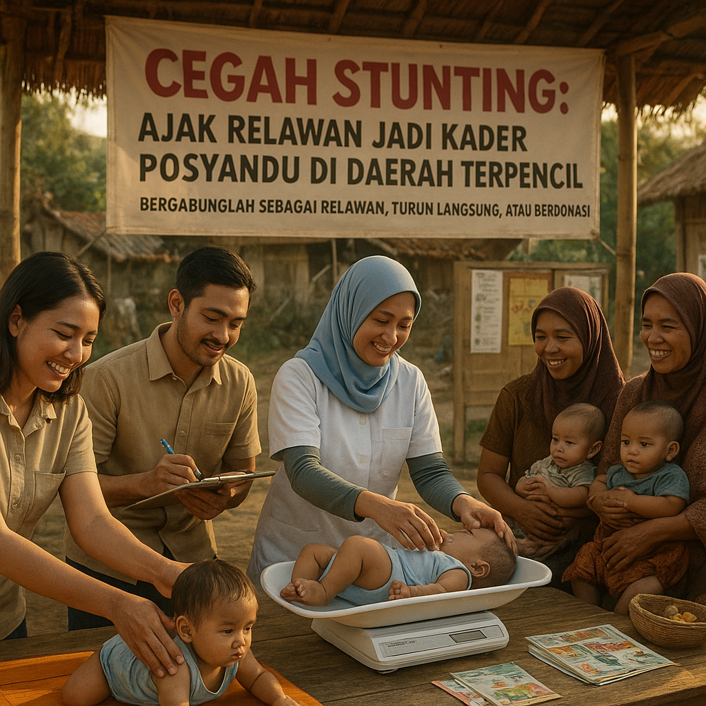 Cegah Stunting: Ajak Relawan Jadi Kader Posyandu di Daerah Terpencil