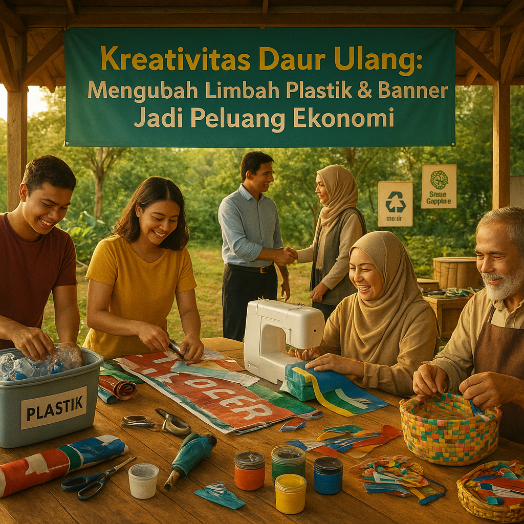 Kreativitas Daur Ulang: Mengubah Limbah Plastik & Banner Jadi Peluang Ekonomi