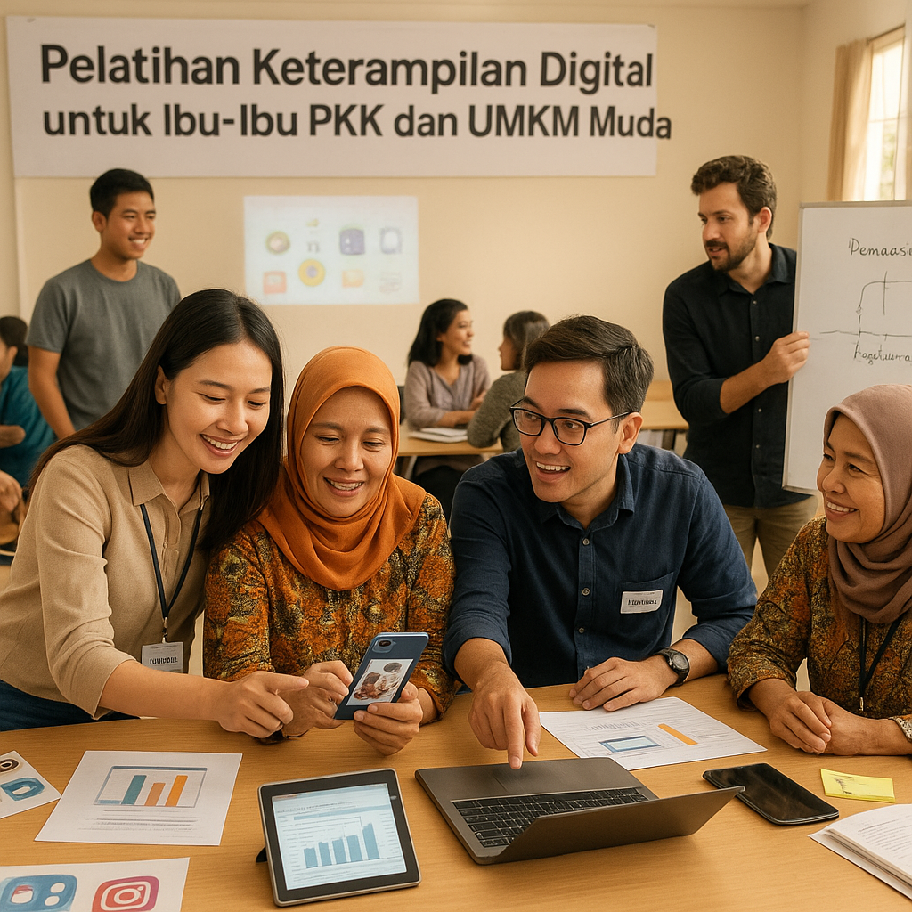 Pelatihan Keterampilan Digital untuk Ibu-Ibu PKK dan UMKM Muda
