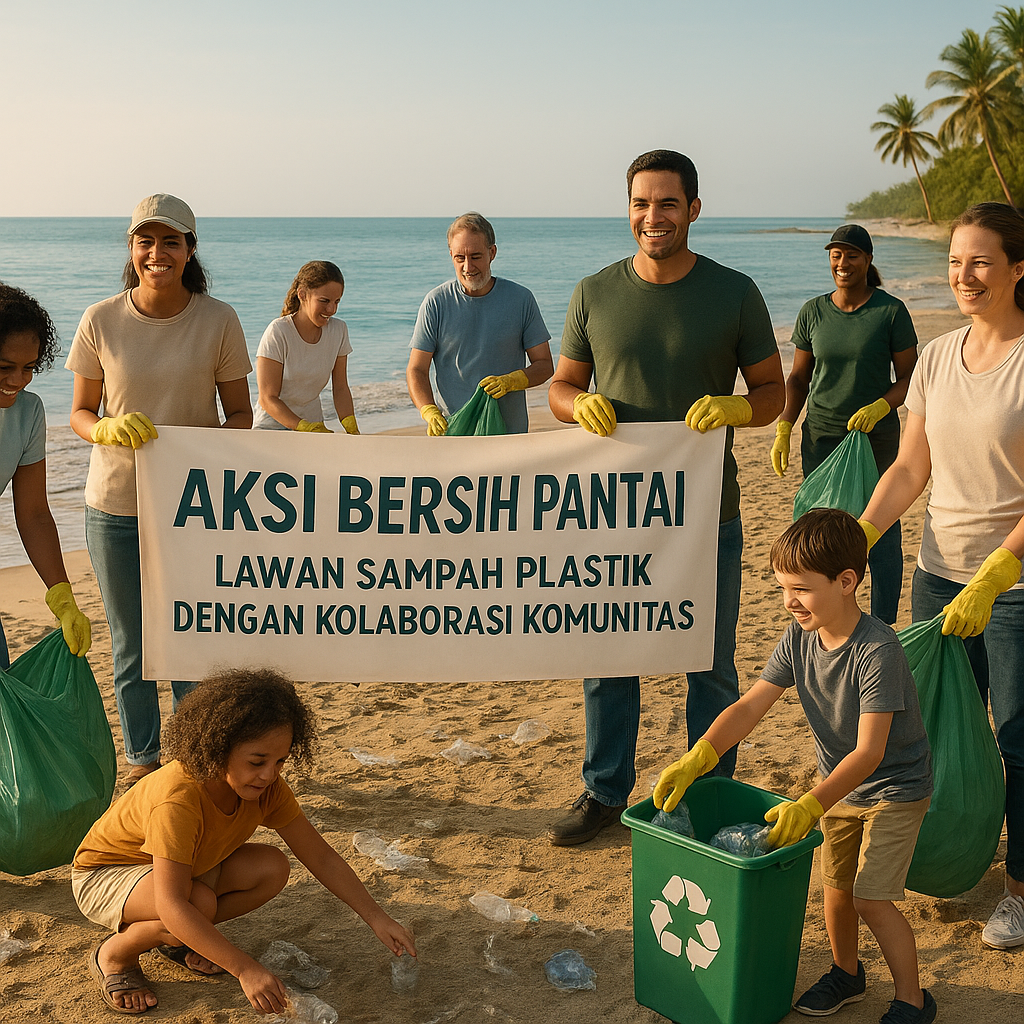 Aksi Bersih Pantai: Lawan Sampah Plastik dengan Kolaborasi Komunitas