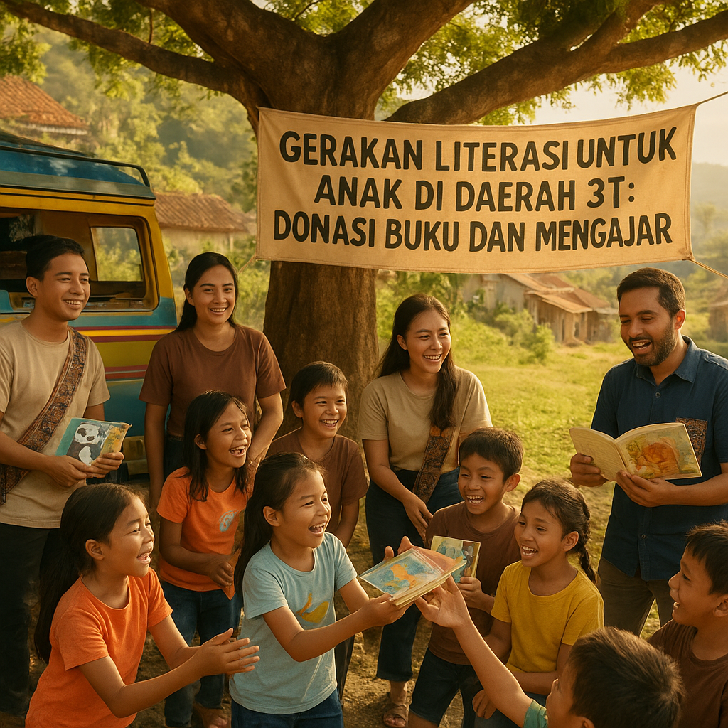 Gerakan Literasi untuk Anak di Daerah 3T: Donasi Buku dan Mengajar