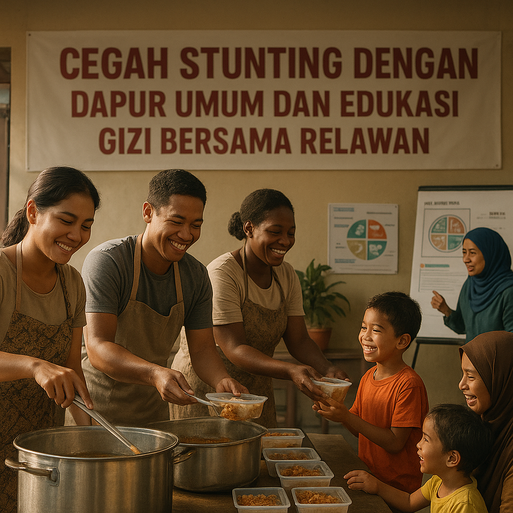 Cegah Stunting dengan Dapur Umum dan Edukasi Gizi Bersama Relawan