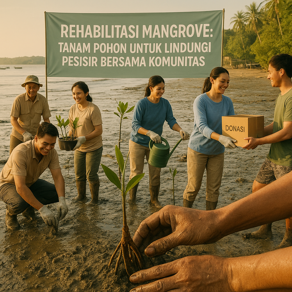Rehabilitasi Mangrove: Tanam Pohon untuk Lindungi Pesisir Bersama Komunitas
