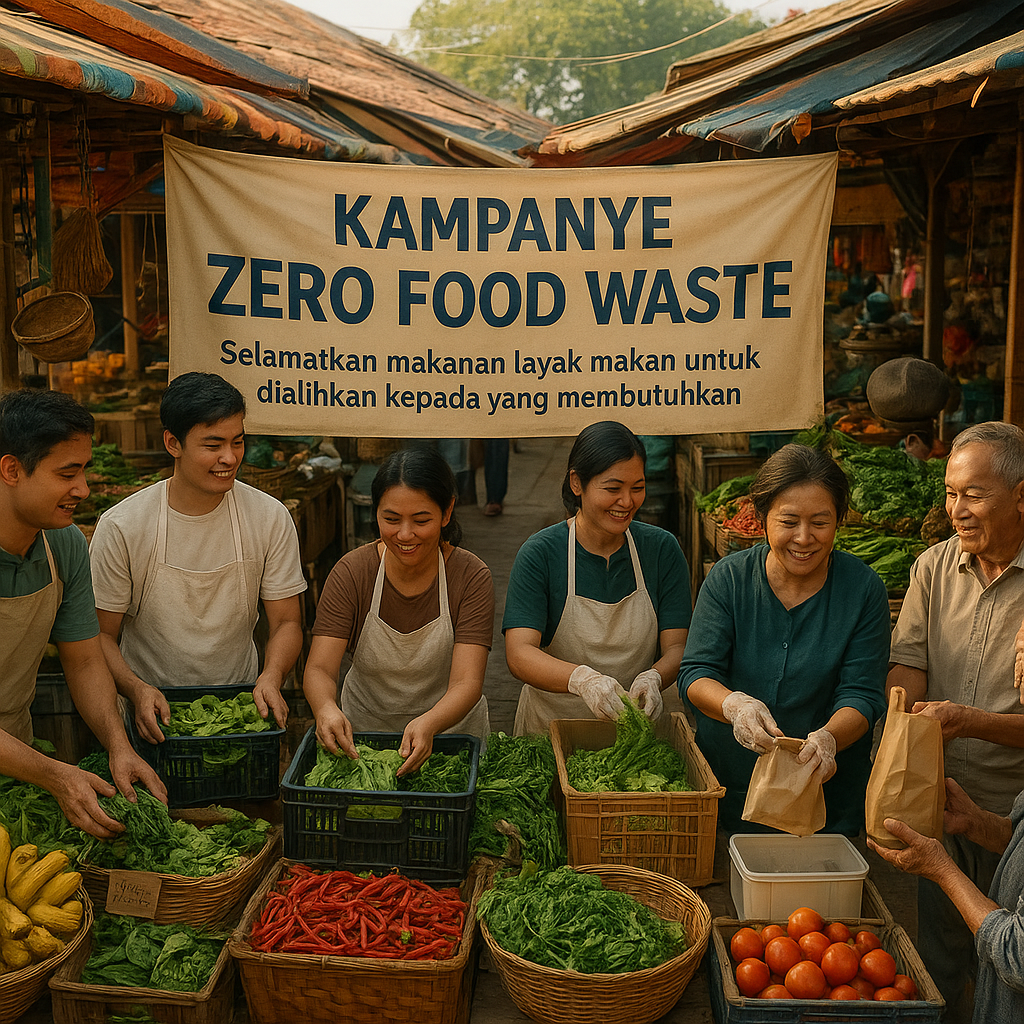 Kampanye 'Zero Food Waste' di Pasar Tradisional