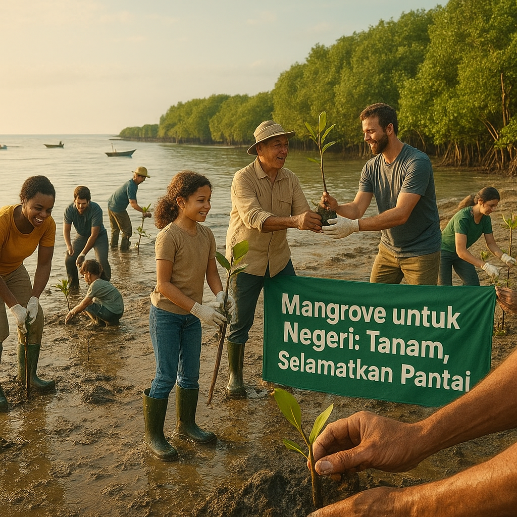 Mangrove untuk Negeri: Tanam, Rawat, Selamatkan Pantai