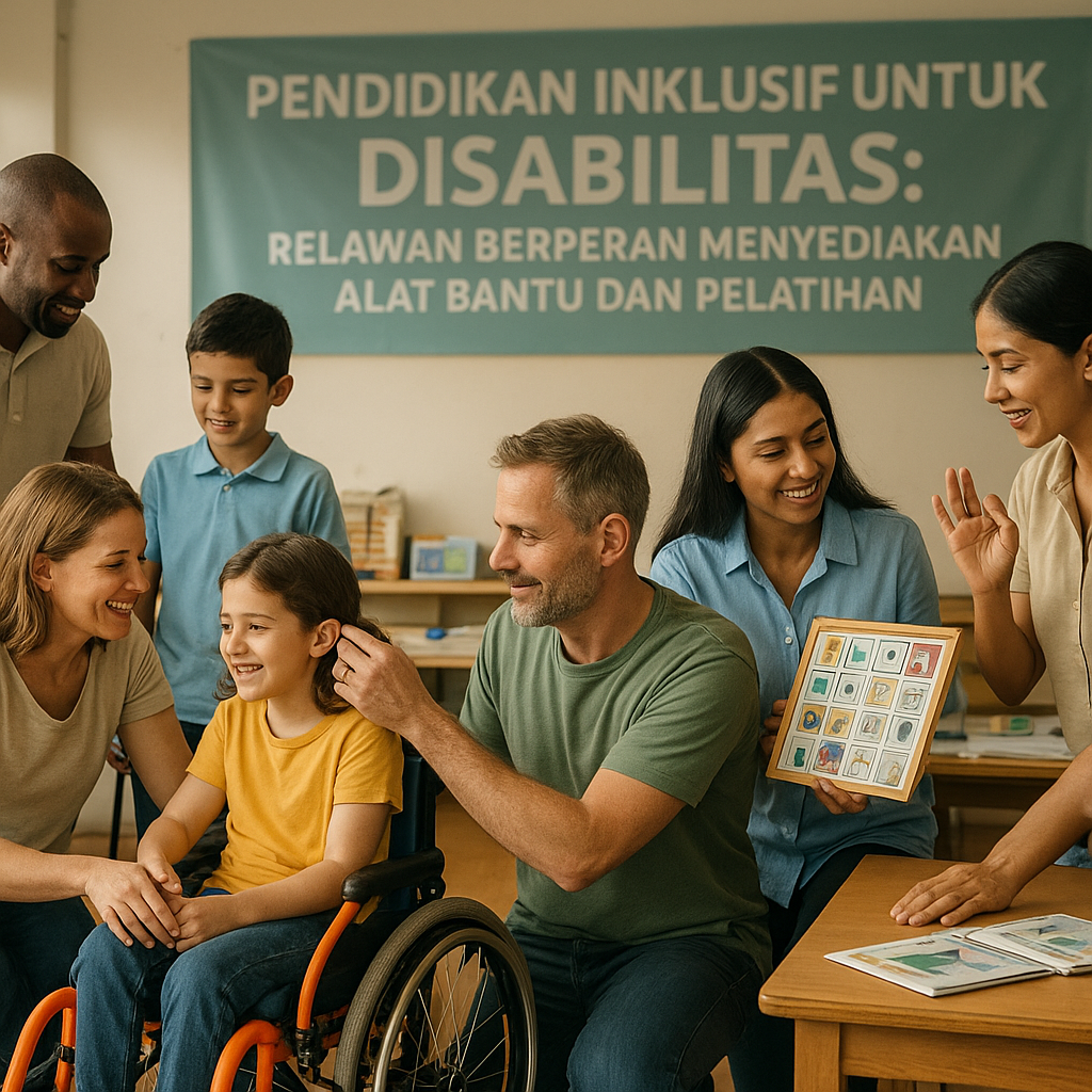 Pendidikan Inklusif untuk Disabilitas: Relawan Berperan Menyediakan Alat Bantu dan Pelatihan
