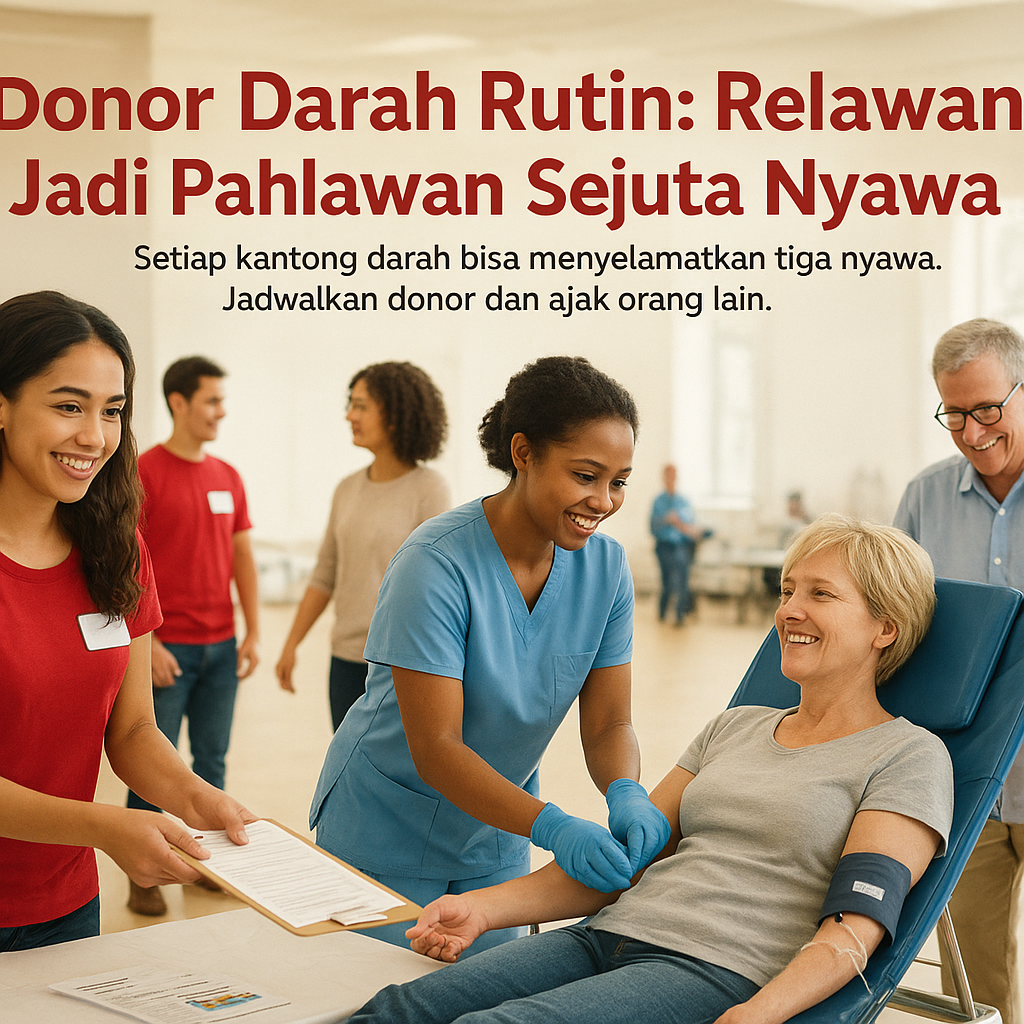Donor Darah Rutin: Relawan Jadi Pahlawan Sejuta Nyawa