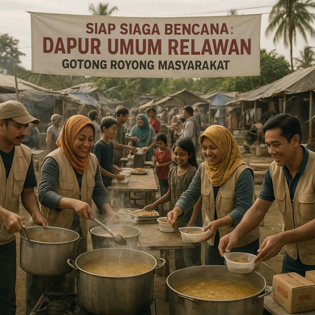 Siap Siaga Bencana: Dapur Umum Relawan Digerakkan oleh Gotong Royong Masyarakat