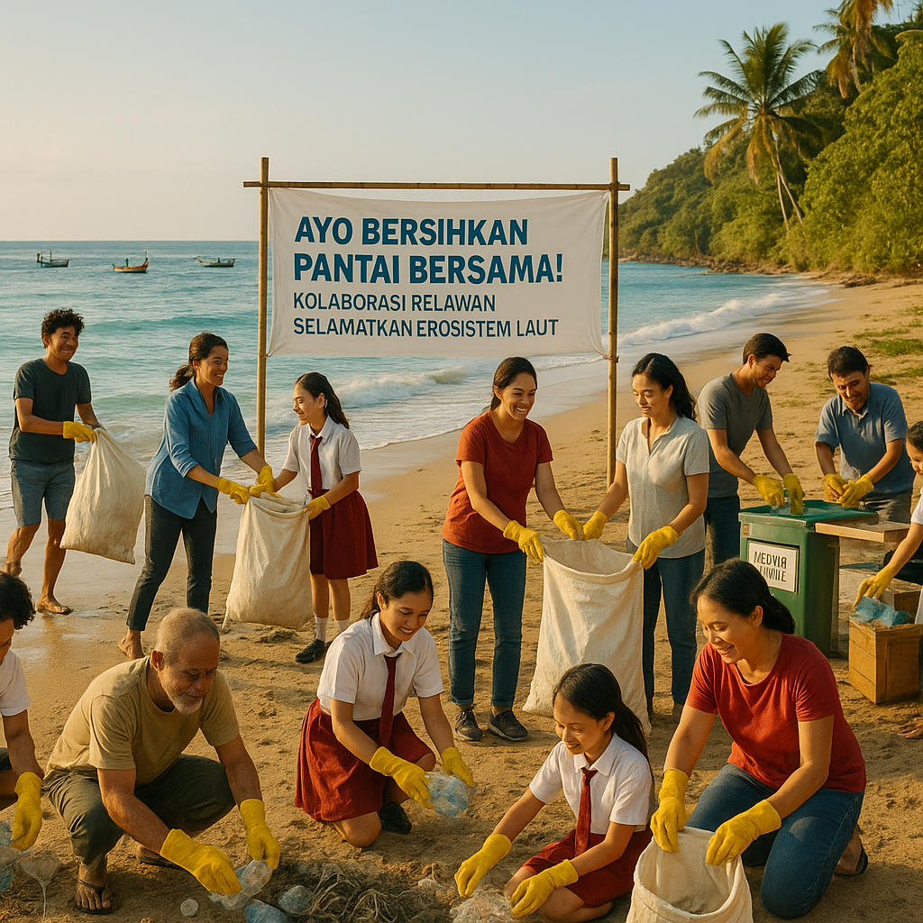 Ayo Bersihkan Pantai Bersama! Kolaborasi Relawan Selamatkan Ekosistem Laut