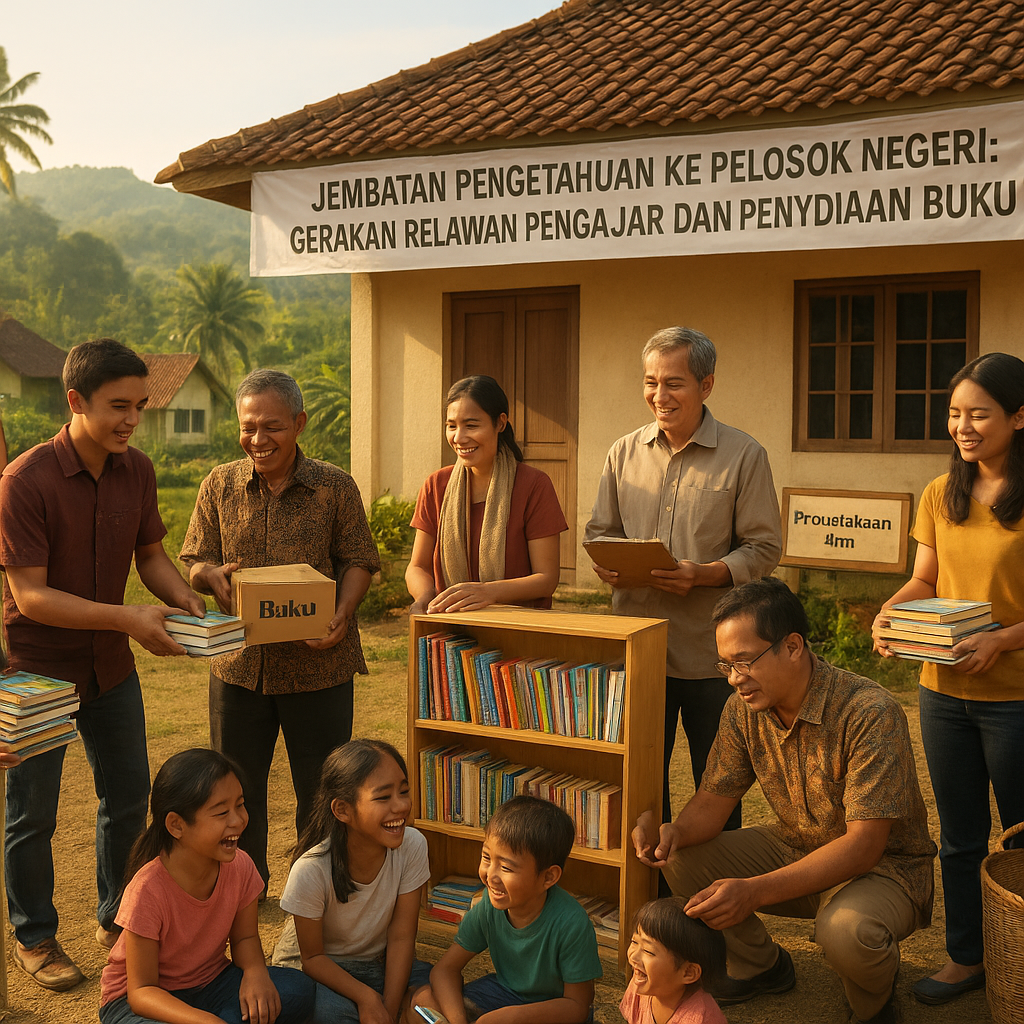 Jembatan Pengetahuan ke Pelosok Negeri: Gerakan Relawan Pengajar dan Penyediaan Buku