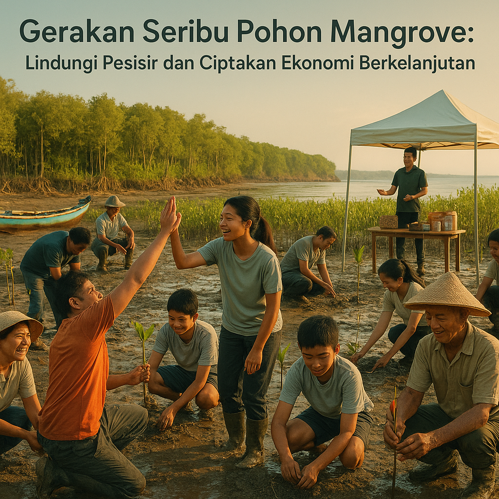 Gerakan Seribu Pohon Mangrove: Lindungi Pesisir dan Ciptakan Ekonomi Berkelanjutan