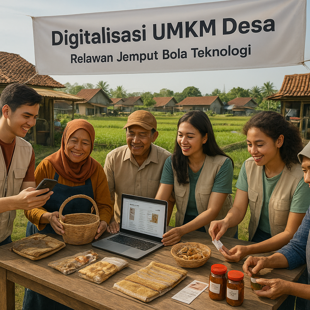 Digitalisasi UMKM Desa: Relawan Jemput Bola Teknologi