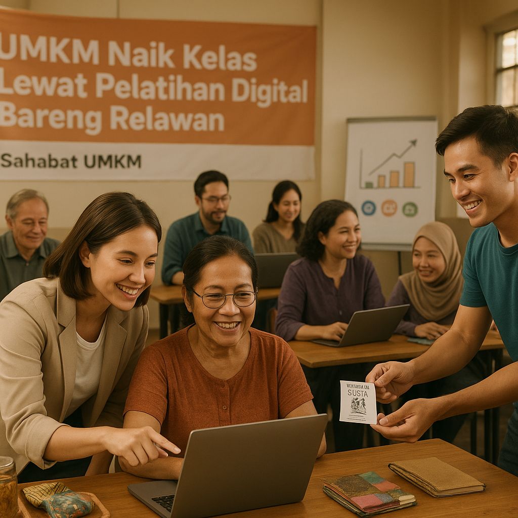 UMKM Naik Kelas Lewat Pelatihan Digital Bareng Relawan