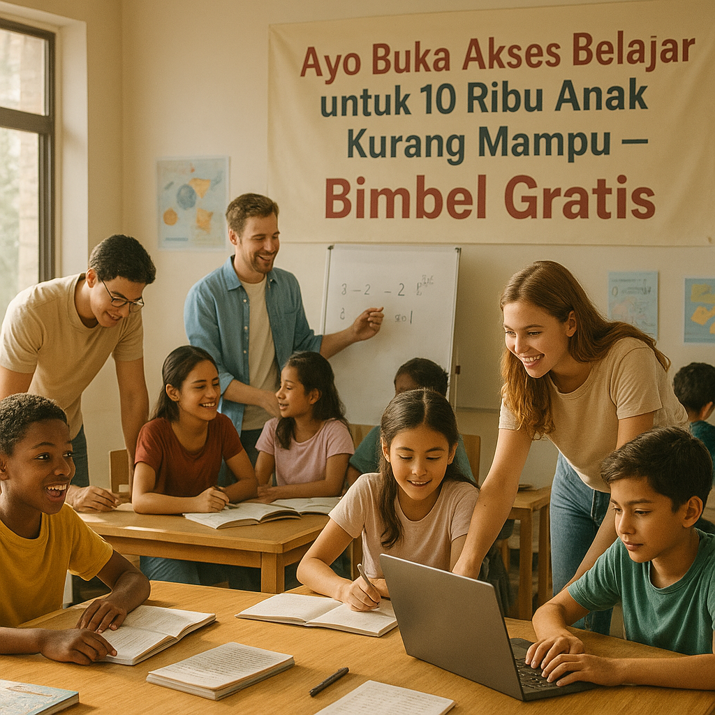 Ayo Buka Akses Belajar untuk 10 Ribu Anak Kurang Mampu Lewat Bimbel Gratis