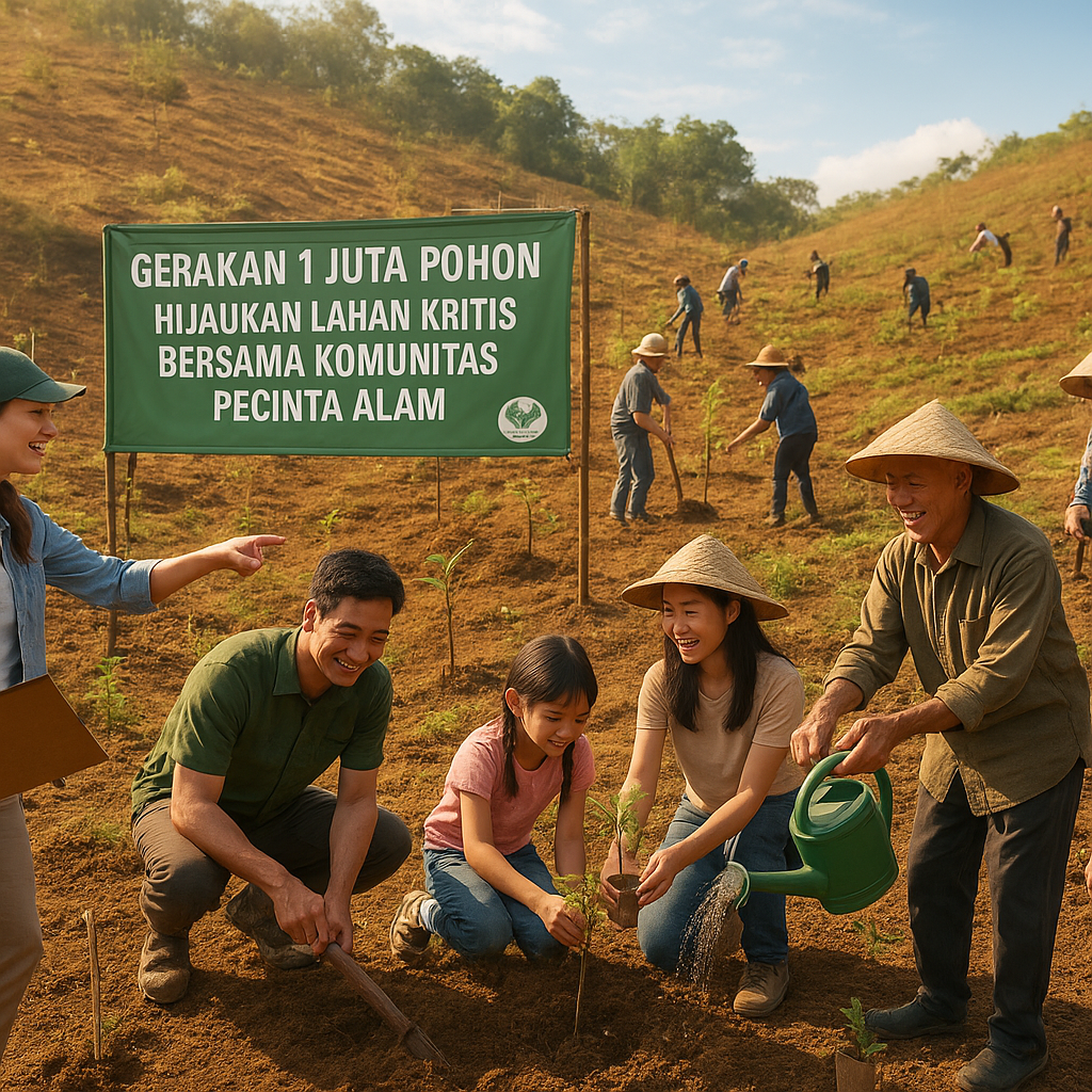 Gerakan 1 Juta Pohon: Hijaukan Lahan Kritis Bersama Komunitas Pecinta Alam