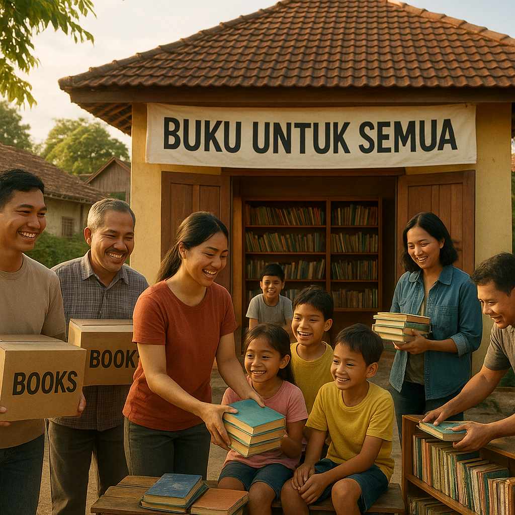 Buku untuk Semua: Donasi Massal untuk Perpustakaan Desa di 100 Titik