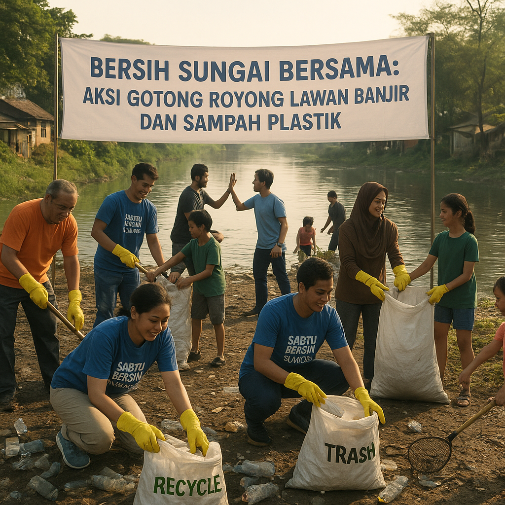 Bersih Sungai Bersama: Aksi Gotong Royong Lawan Banjir dan Sampah Plastik
