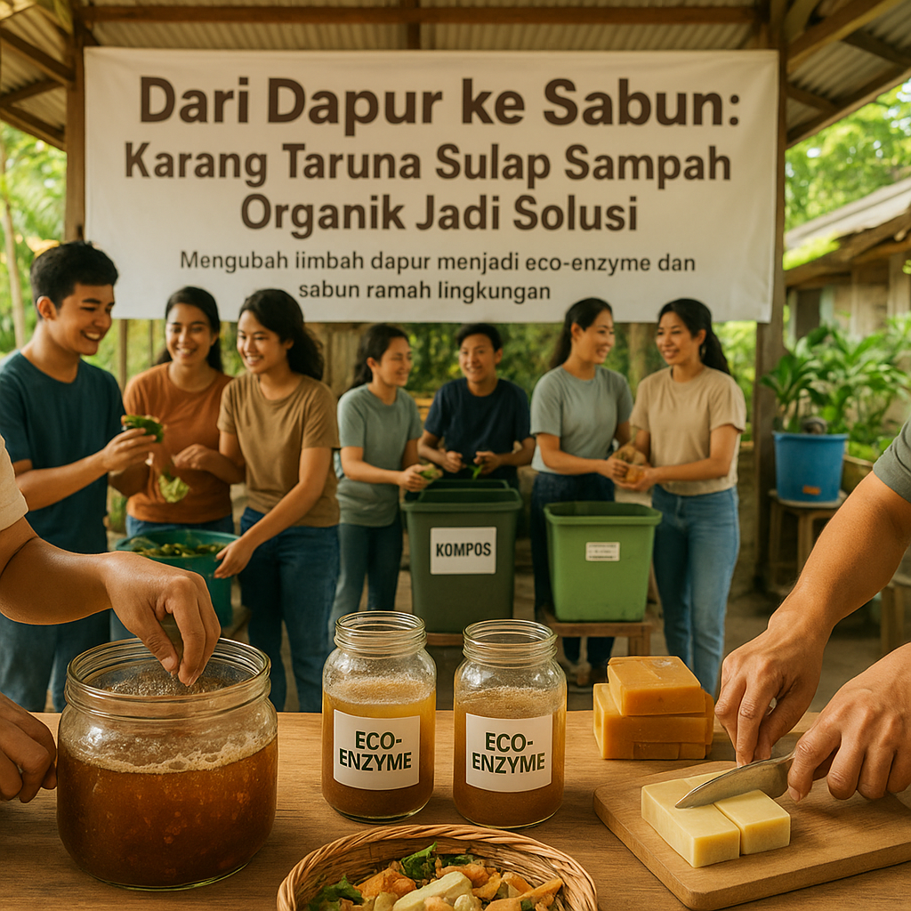 Dari Dapur ke Sabun: Karang Taruna Sulap Sampah Organik Jadi Solusi