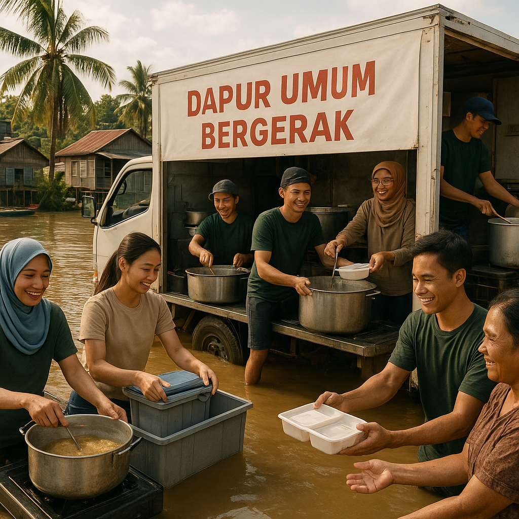 Dapur Umum Bergerak: Sahabat Korban Banjir di Kalimantan