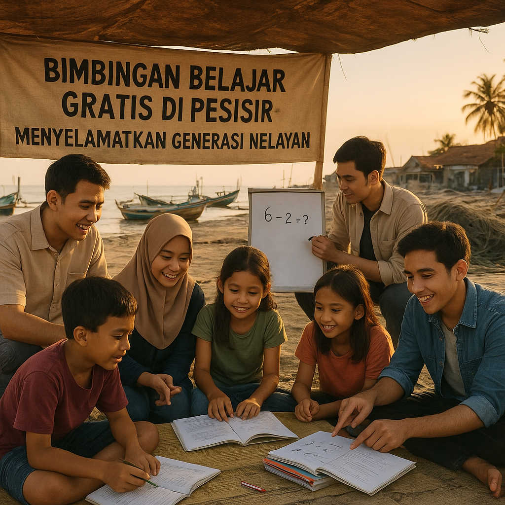 Bimbingan Belajar Gratis di Pesisir: Menyelamatkan Generasi Nelayan