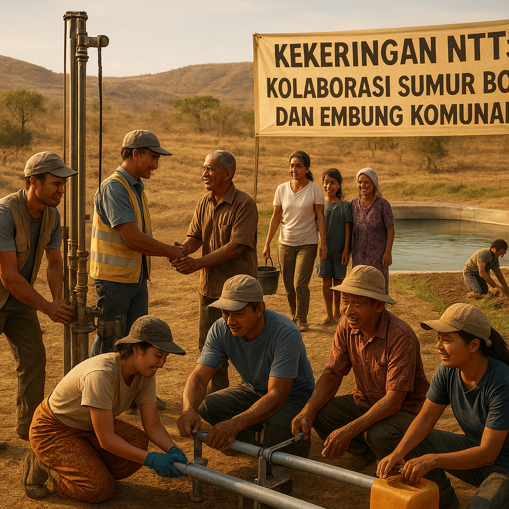 Kekeringan NTT: Kolaborasi Sumur Bor dan Embung Komunal
