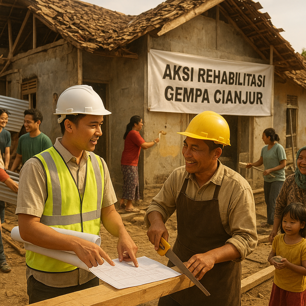 Gempa Cianjur: Aksi Rehabilitasi Rumah dengan Relawan Arsitek dan Tukang