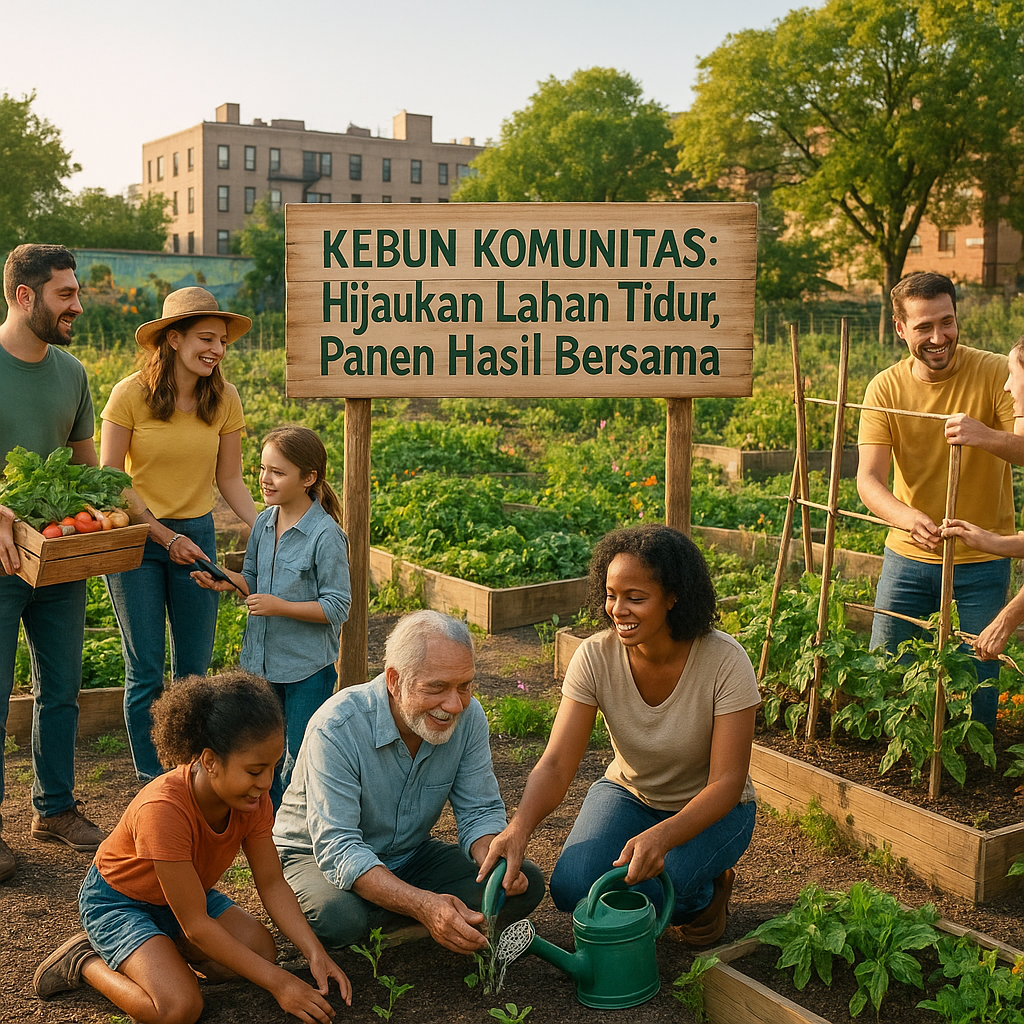 Kebun Komunitas: Hijaukan Lahan Tidur, Panen Hasil Bersama