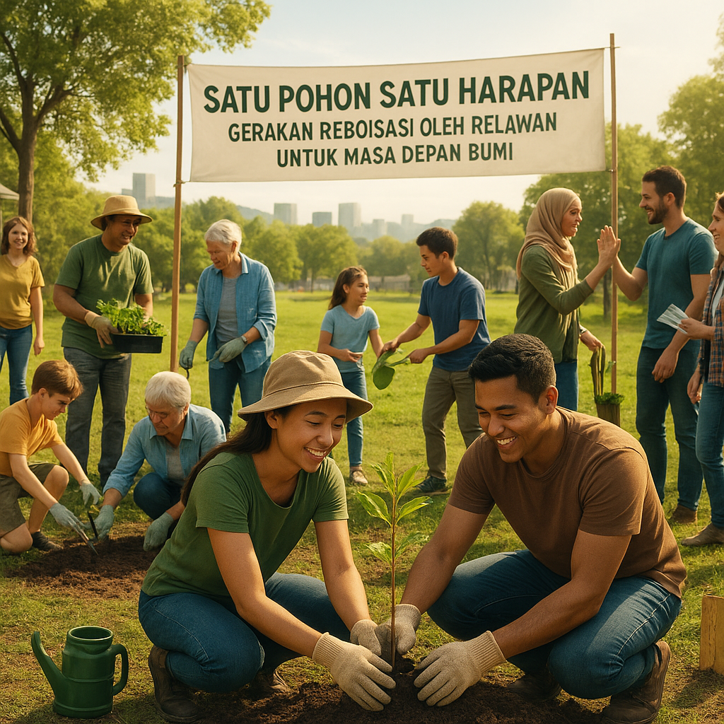 Satu Pohon Satu Harapan: Gerakan Reboisasi oleh Relawan untuk Masa Depan Bumi
