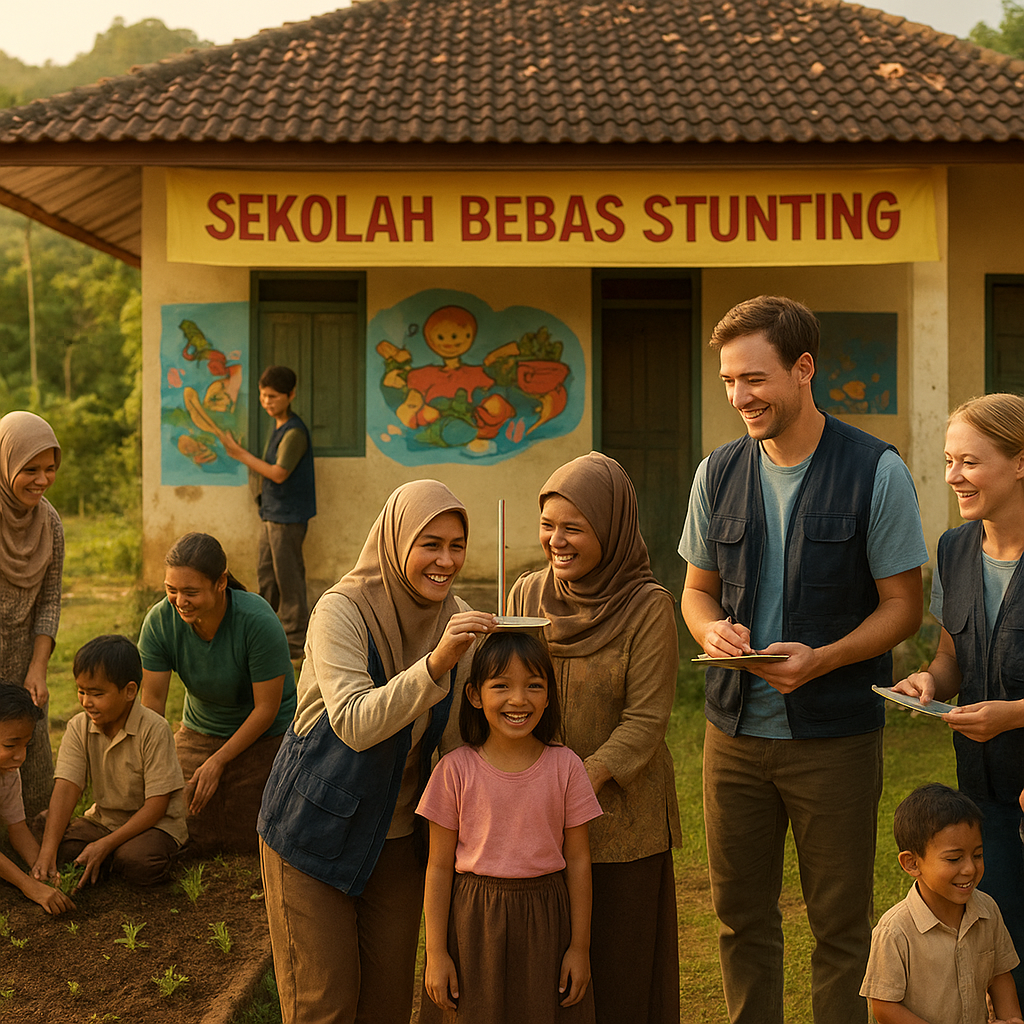 Kolaborasi Wujudkan "Sekolah Bebas Stunting" di Desa Tertinggal