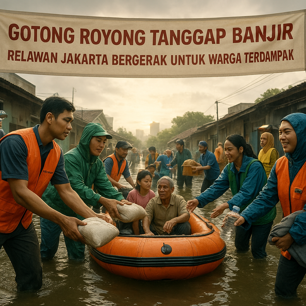 Gotong Royong Tanggap Banjir: Relawan Jakarta Bergerak untuk Warga Terdampak
