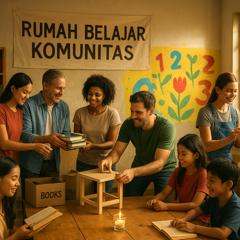 Rumah Belajar Komunitas: Menyalakan Lilin Pendidikan untuk Anak Kurang Mampu