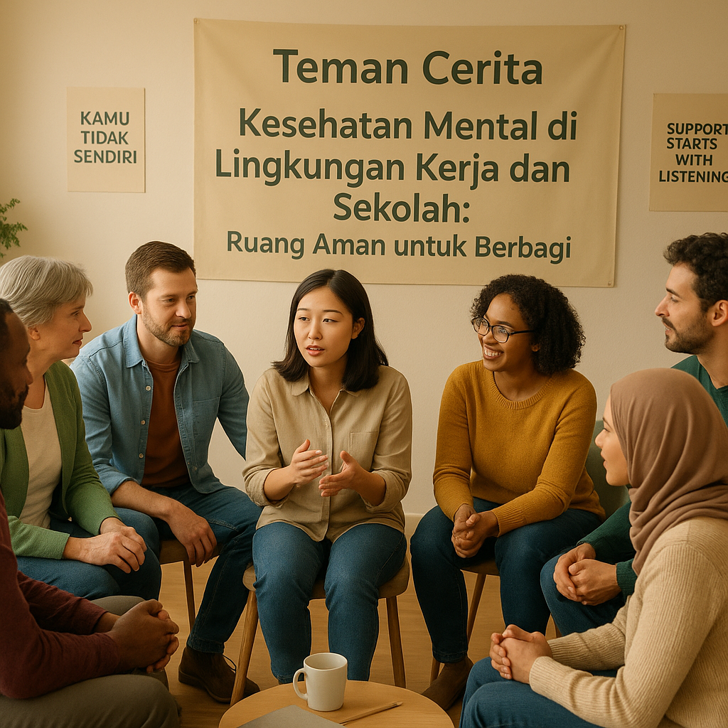 Kesehatan Mental di Lingkungan Kerja dan Sekolah: Ruang Aman untuk Berbagi