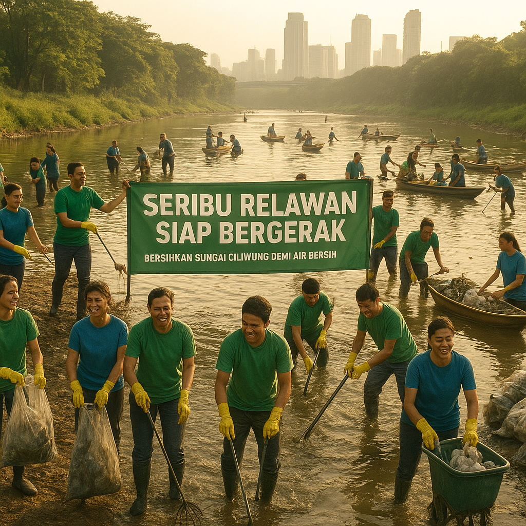 Seribu Relawan Siap Bergerak: Bersihkan Sungai Ciliwung Demi Air Bersih Jakarta