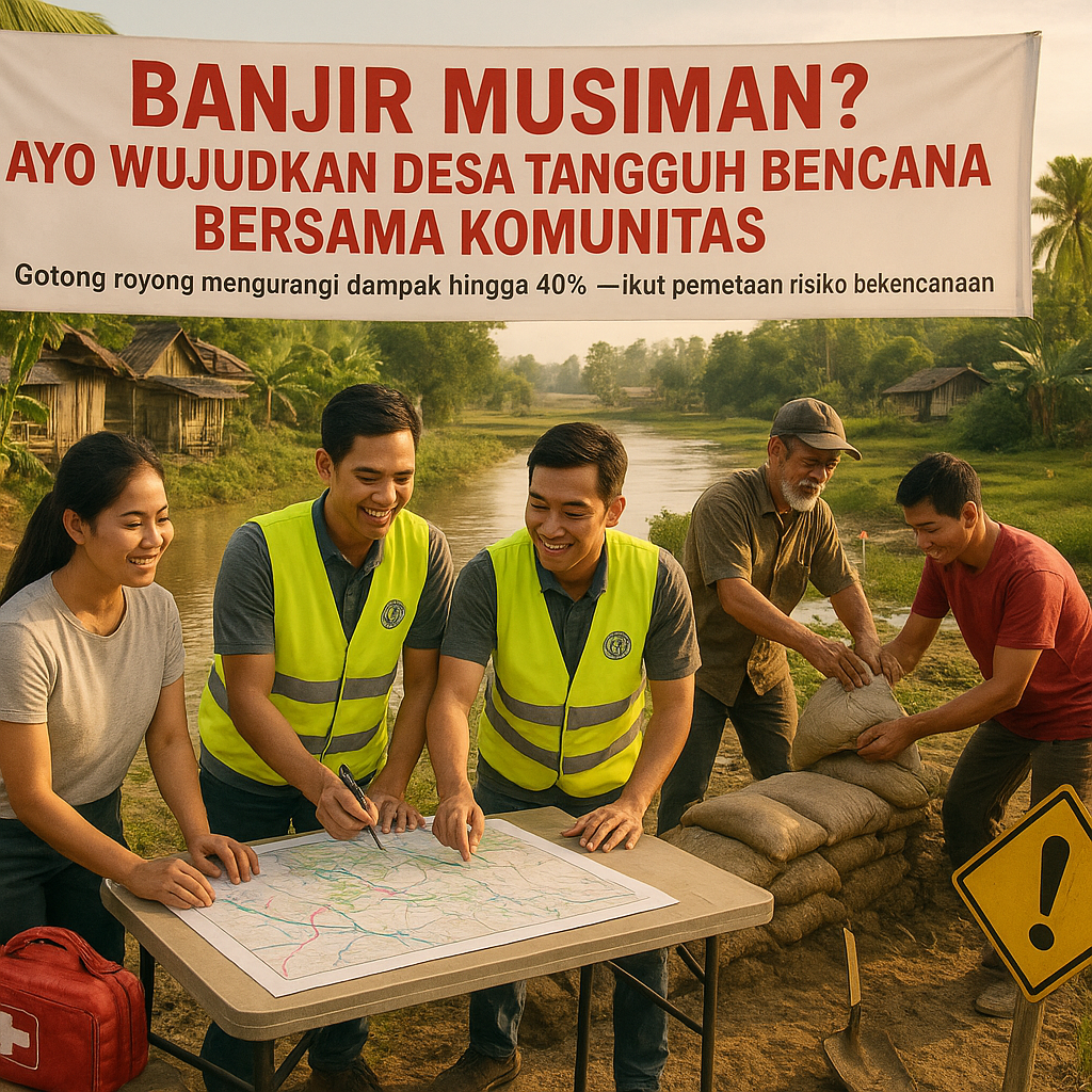 Banjir Musiman? Ayo Wujudkan Desa Tangguh Bencana Bersama Komunitas