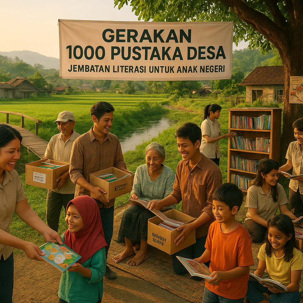 Gerakan 1000 Pustaka Desa: Jembatan Literasi untuk Anak Negeri