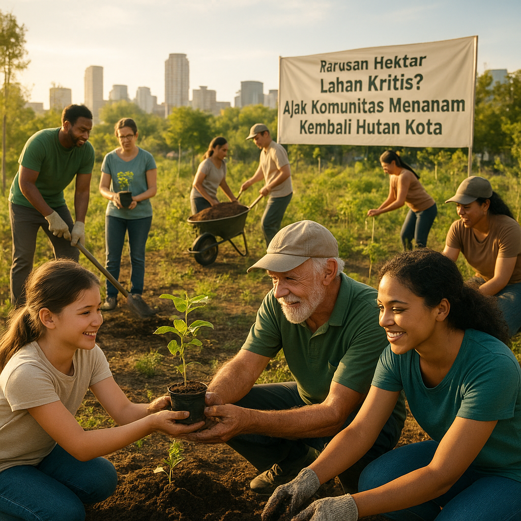 Ratusan Hektar Lahan Kritis? Ajak Komunitas Menanam Kembali Hutan Kota