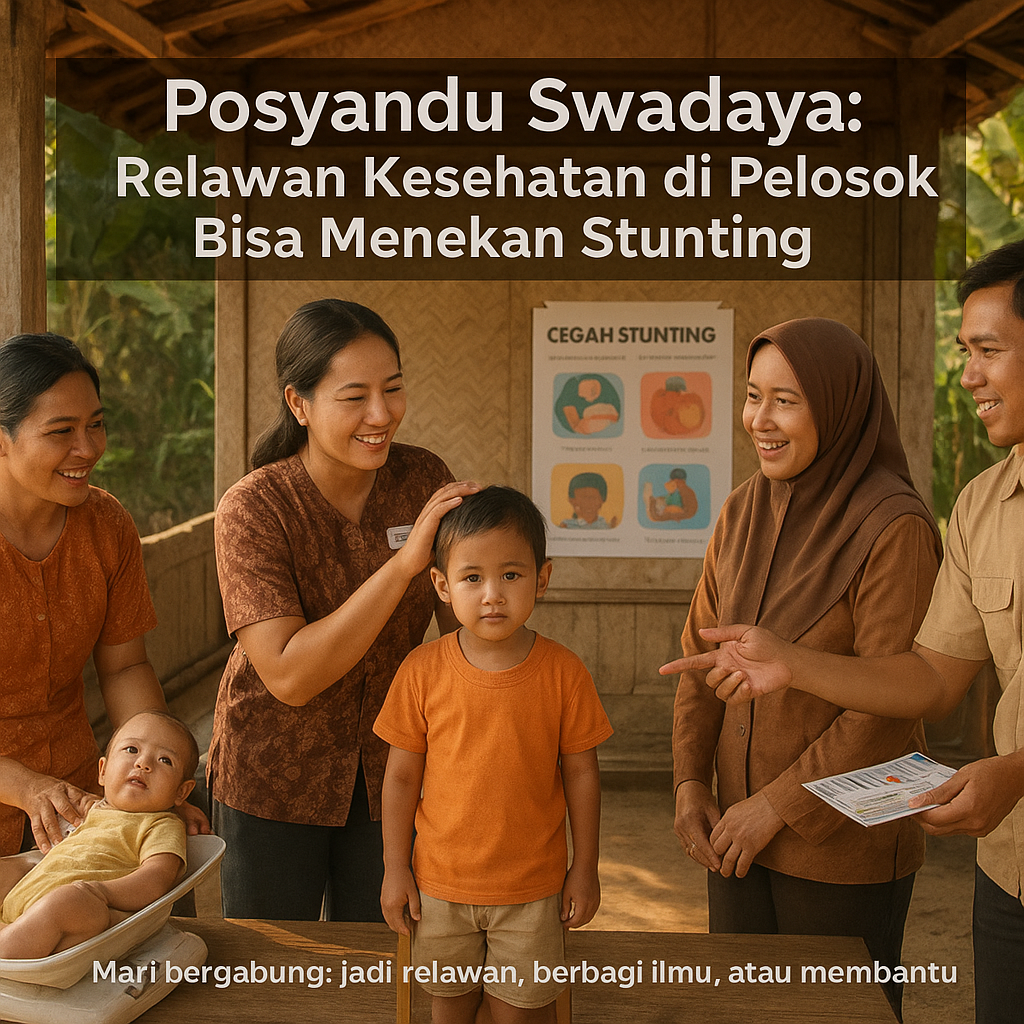 Posyandu Swadaya: Relawan Kesehatan di Pelosok Bisa Menekan Stunting
