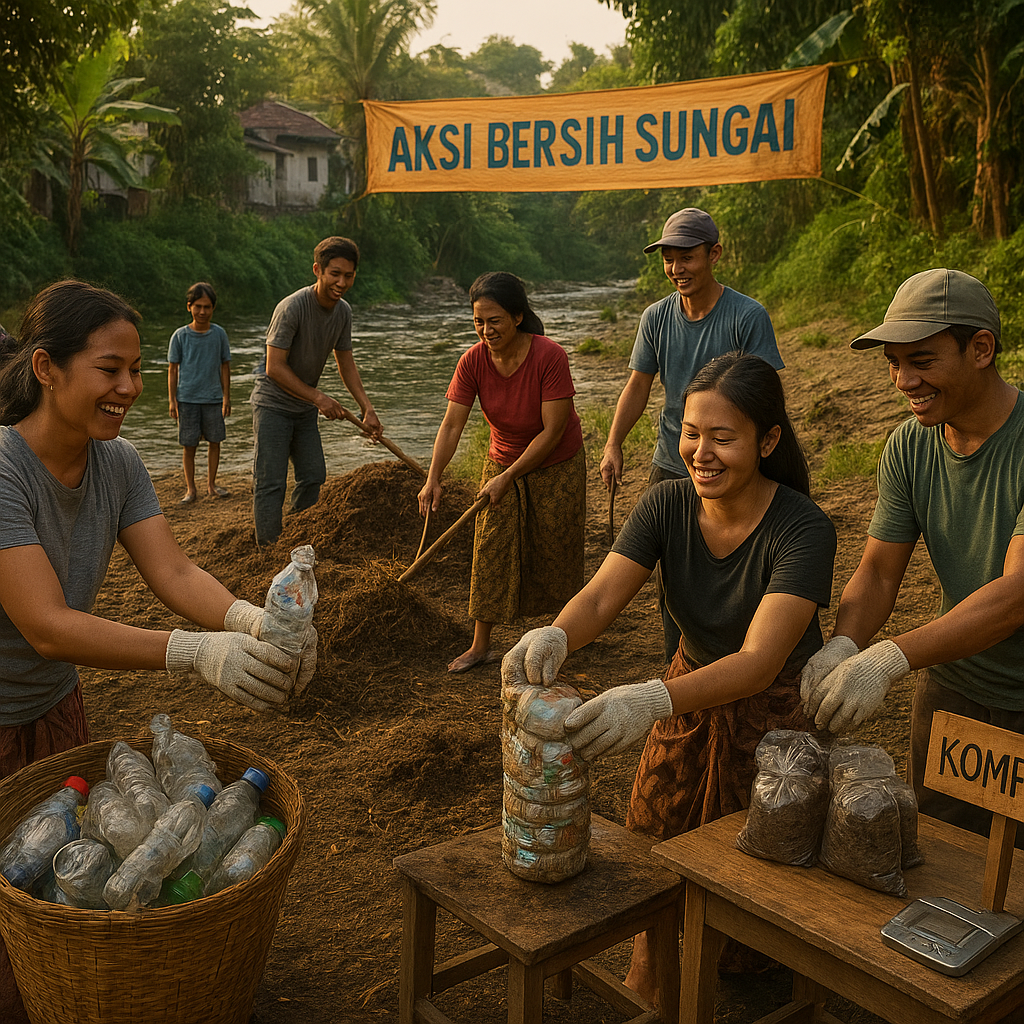 Aksi Bersih Sungai: Dari Sampah Menjadi Rupiah untuk Warga Bantaran