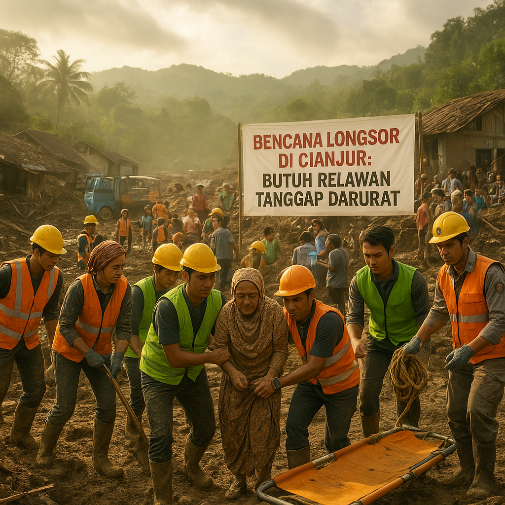 Bencana Longsor di Cianjur: Butuh Relawan Tanggap Darurat
