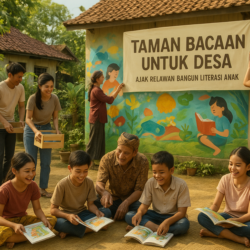 Taman Bacaan untuk Desa: Ajak Relawan Bangun Literasi Anak