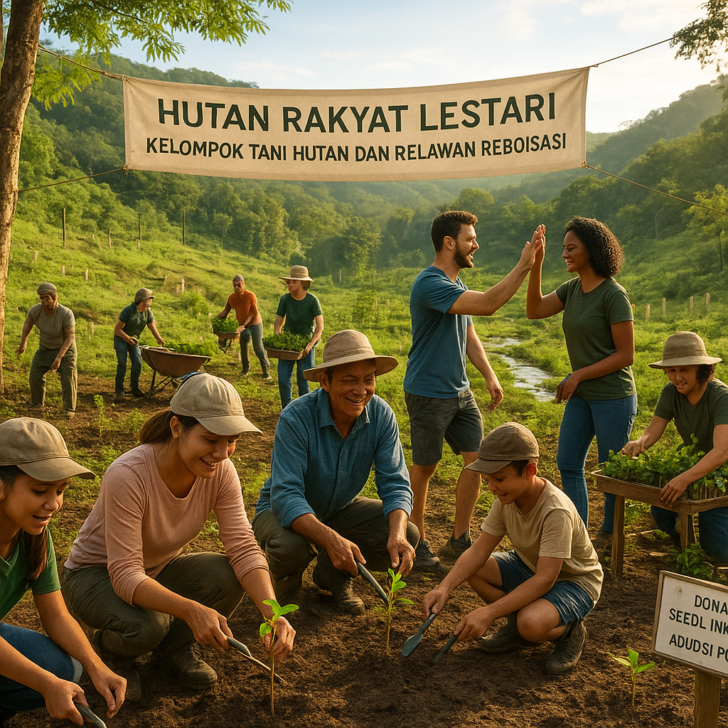 Hutan Rakyat Lestari: Kelompok Tani Hutan dan Relawan Reboisasi