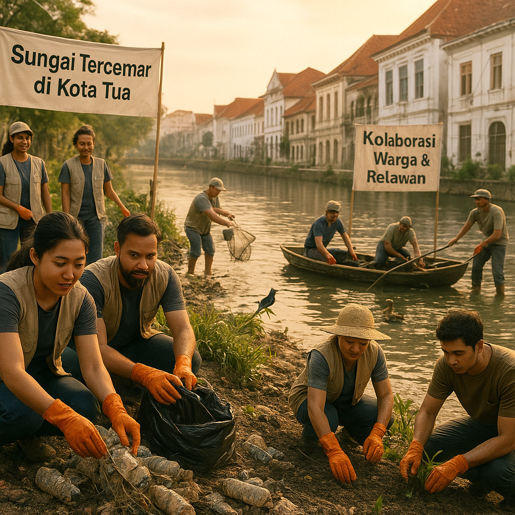 Sungai Tercemar di Kota Tua: Peluang Kolaborasi Warga dan Relawan untuk Kembalikan Ekosistem