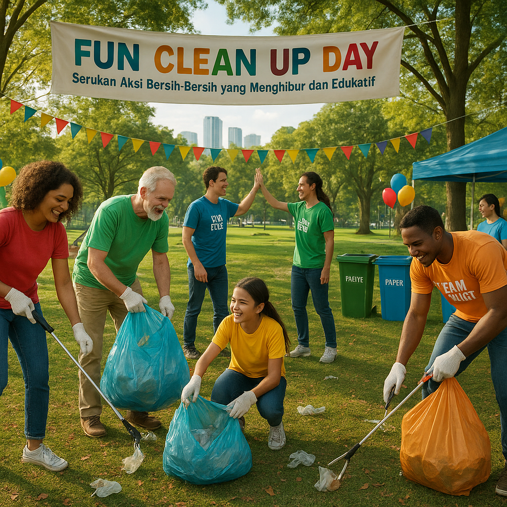 Fun Clean Up Day: Serukan Aksi Bersih-Bersih yang Menghibur dan Edukatif