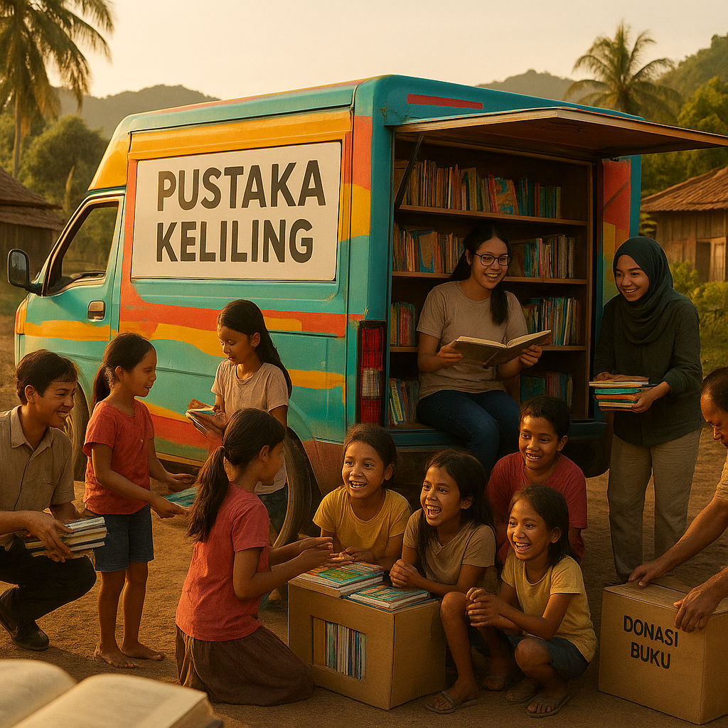 Pustaka Keliling untuk Anak-Anak di Daerah 3T: Bawa Dunia Lewat Buku