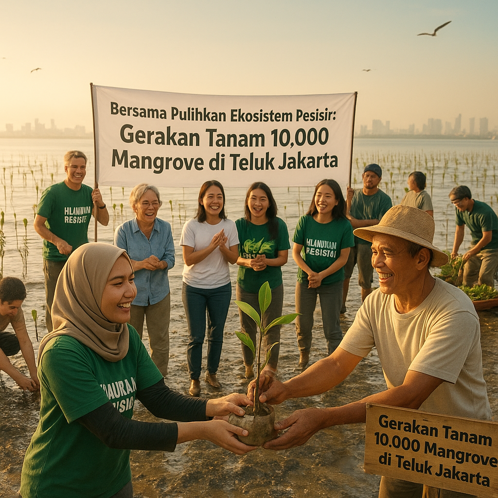 Bersama Pulihkan Ekosistem Pesisir: Gerakan Tanam 10.000 Mangrove di Teluk Jakarta