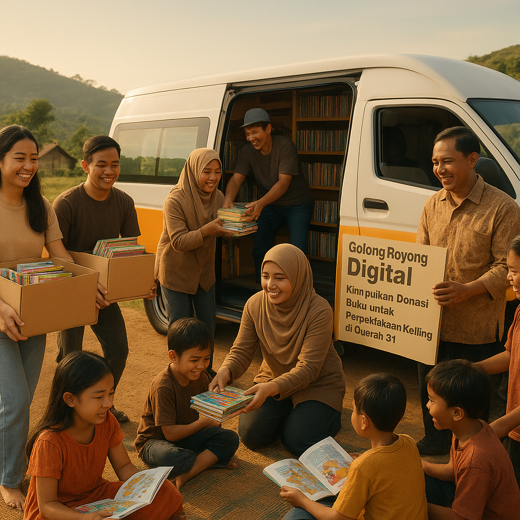 Gotong Royong Digital: Kumpulkan Donasi Buku untuk Perpustakaan Keliling di Daerah 3T